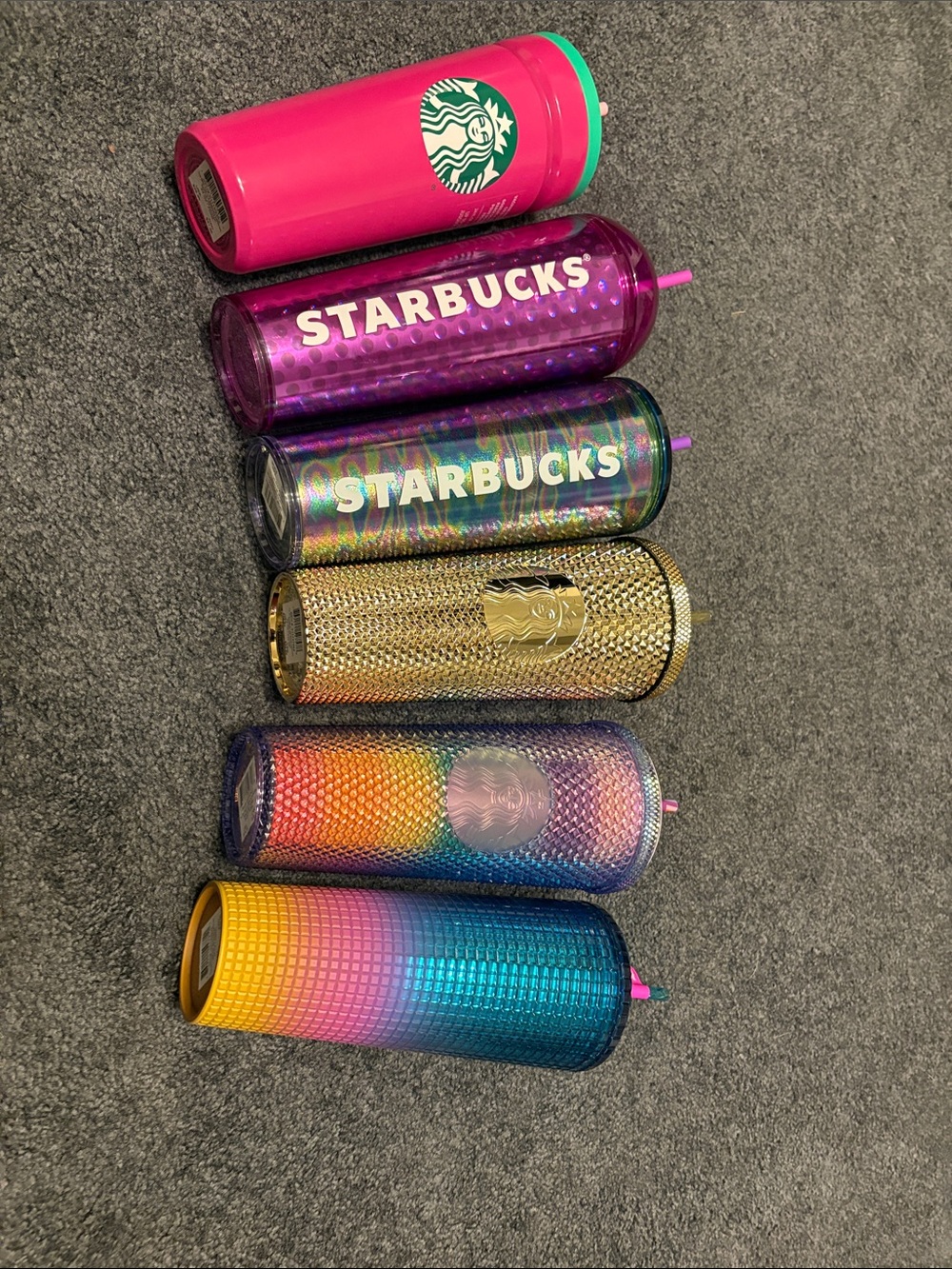 Starbucks Rainbow and Metallic Tumbler Collection — Pink, Gold, Blue, Purple